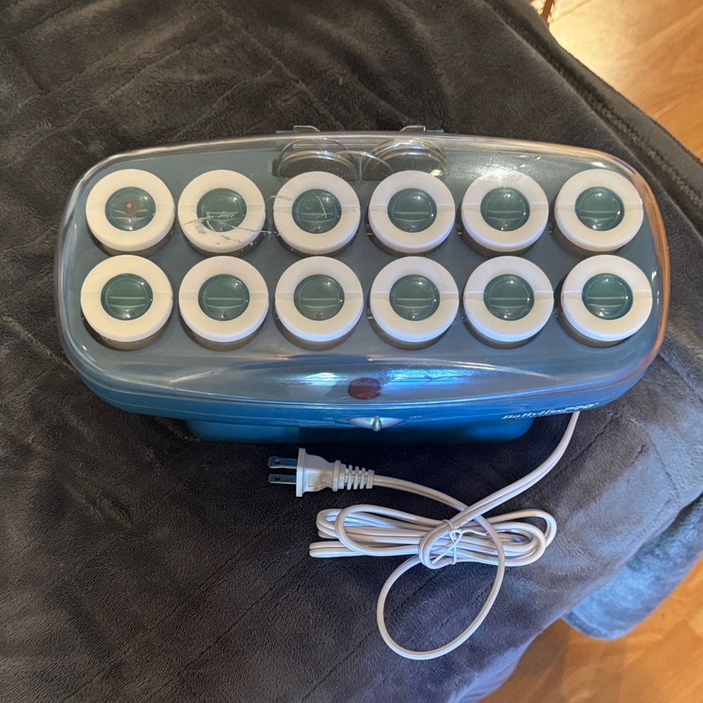 BaByliss Pro Blue and White Hair Roller Set